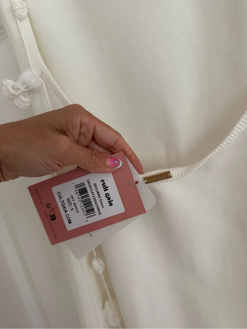 Cult Gaia Giuliana Knit Midi Dress Off White NEW with tags - Picture 10 of 11
